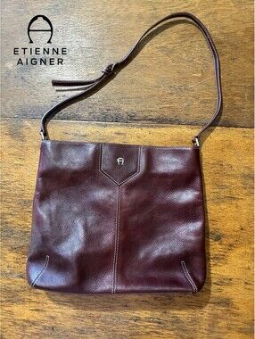 Etienne Aigner Pre Owned Burgundy Leather Shoulder Bag